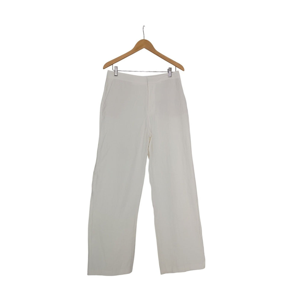 ZARA - NWOT Cream Wide Leg Cropped Pants Women's Size M