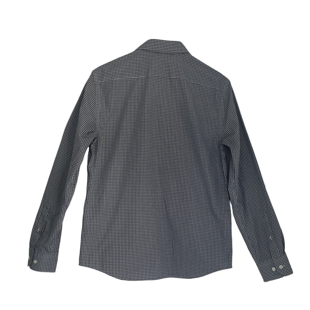 Banana Republic Untucked Fit Gingham Shirt M 100% Cotton Non-Iron Button Down