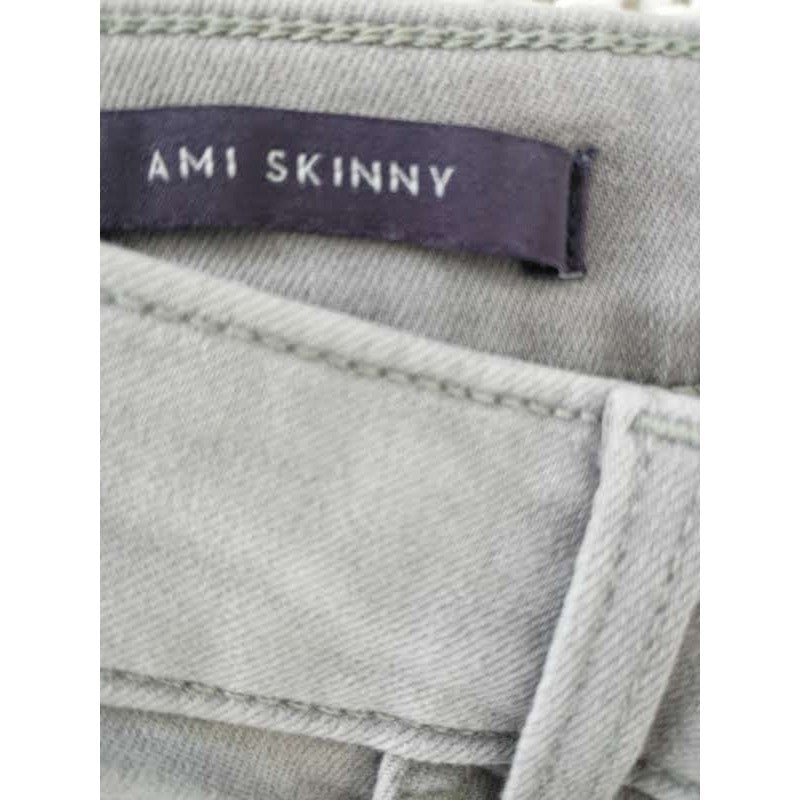 NYDJ Ami Lift Tuck Tech Skinny Jeans Grey Raw Hem Ankle Slit 28x29 Casual Chic