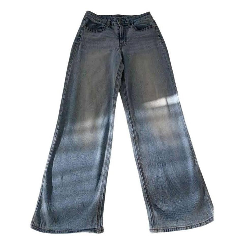 Old Navy Womens High Rise Wow Wide Leg Jeans Light Wash Blue Size 6 Short