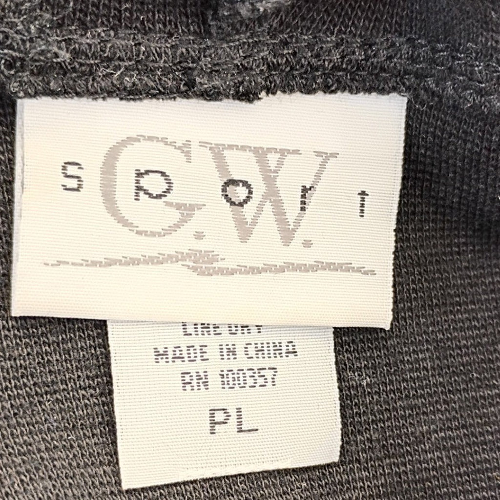 C.W. SPORT Black Cotton Zip-Up Hoodie Sequin Pocket Detail Large Casual