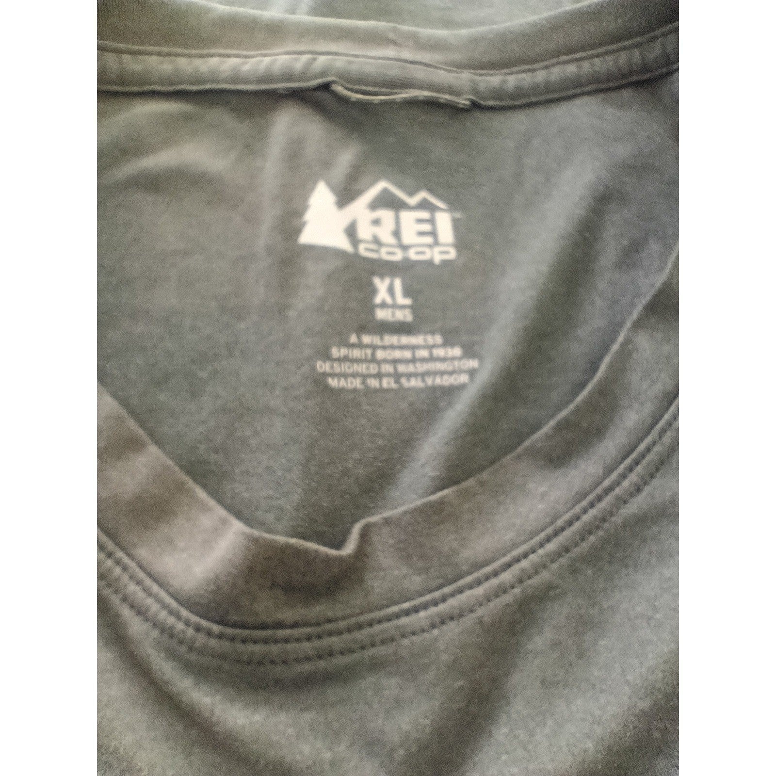 REI Co-op Mens Long Sleeve T-Shirt Gray XL Polyester Spandex Outdoor Adventure