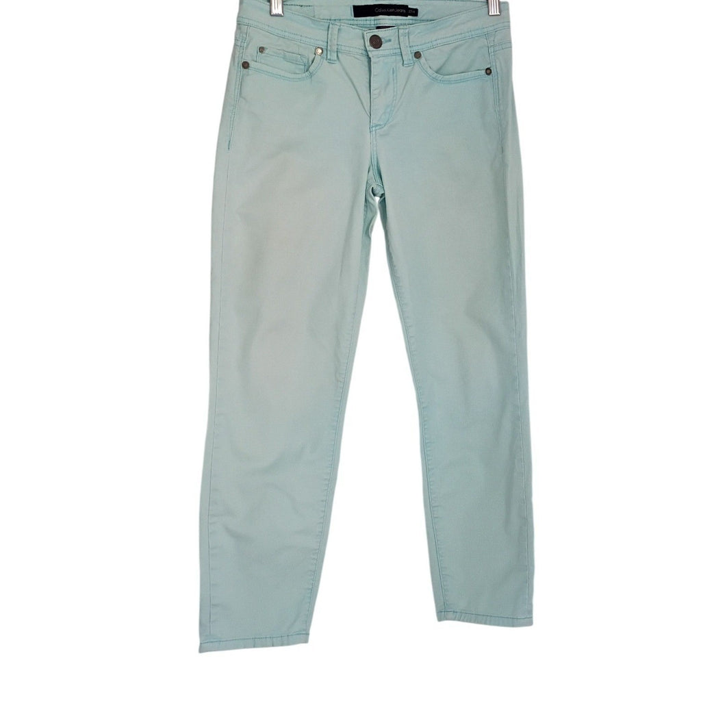 Calvin Klein Mint Skinny Pants Womens 27x26 Clean Girl Spring Trousers