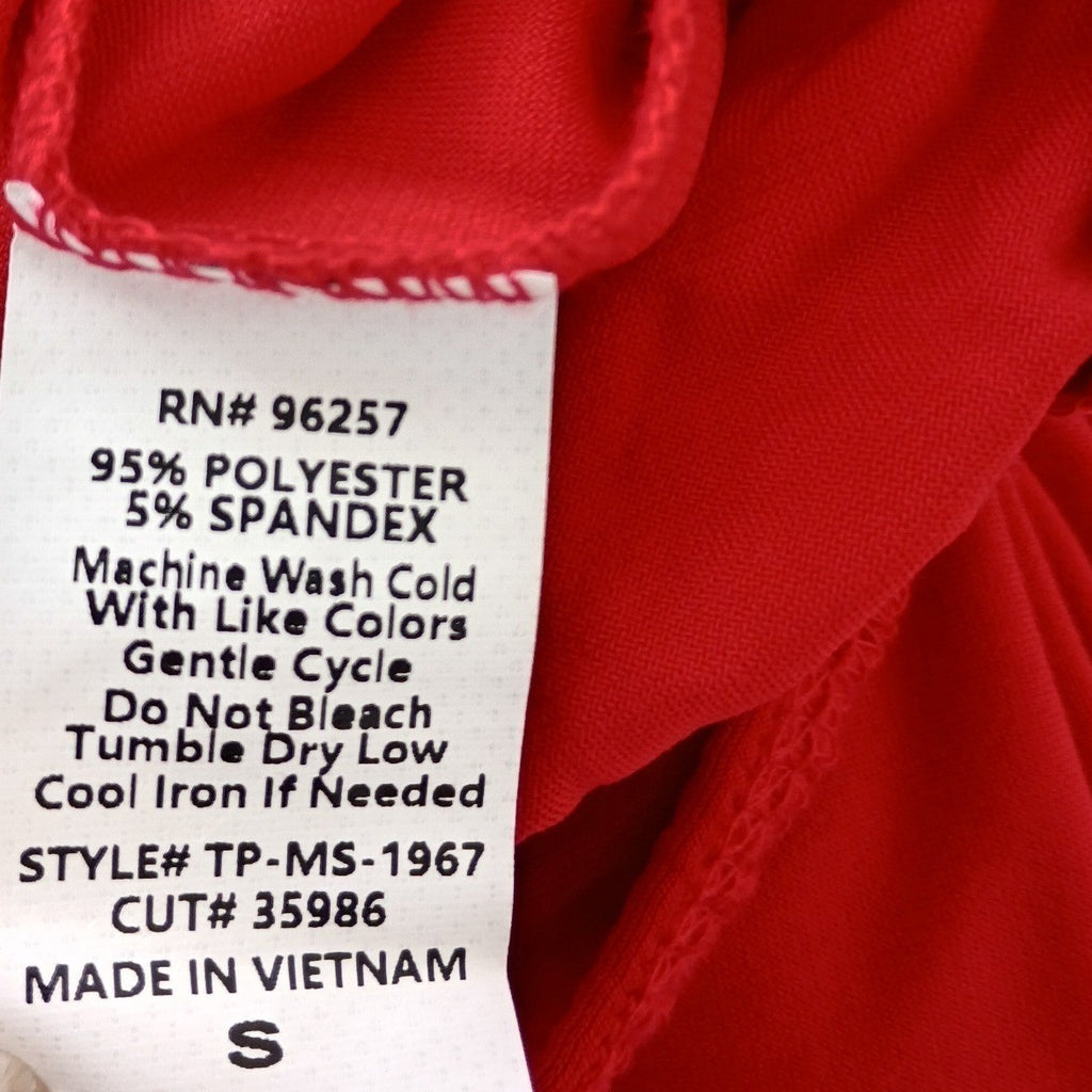 Red Coquette Baby Tee Womens S Fitted Stretch Y2K Going Out Soft Girl Top
