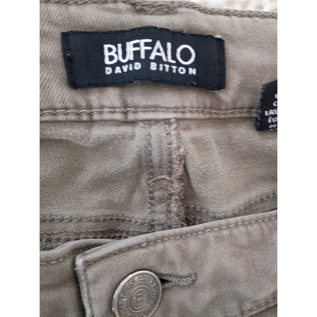 Y2K Straight Leg Jeans Tan Vintage 28x26 Buffalo David Bitton Classic
