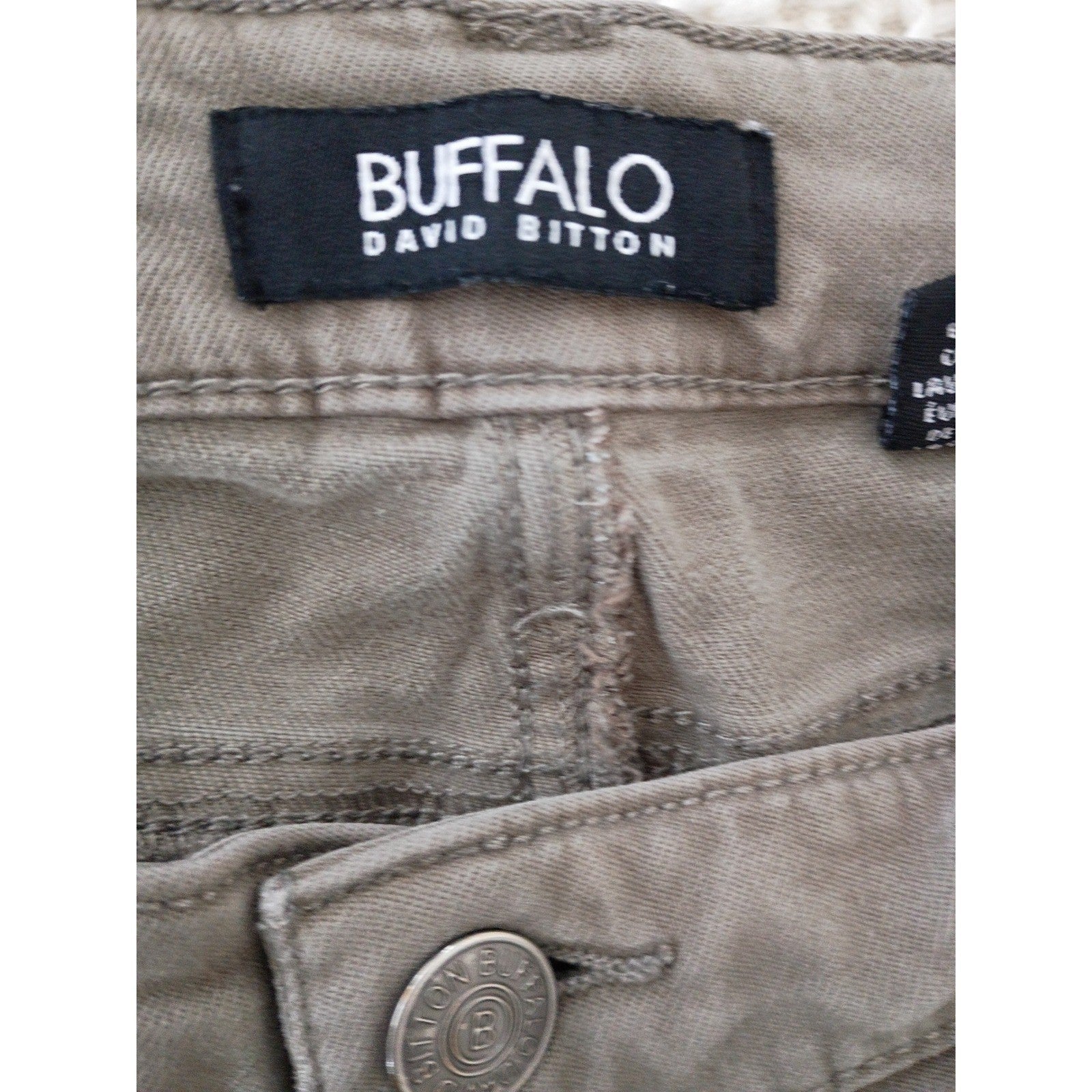 Y2K Straight Leg Jeans Tan Vintage 28x26 Buffalo David Bitton Classic