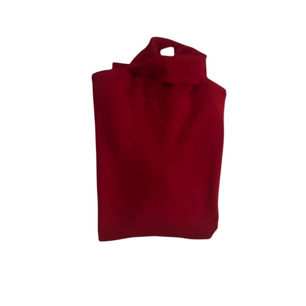 Chico's Red Ribbed Turtleneck Long Sleeve Sweater Mock Neck Fits S