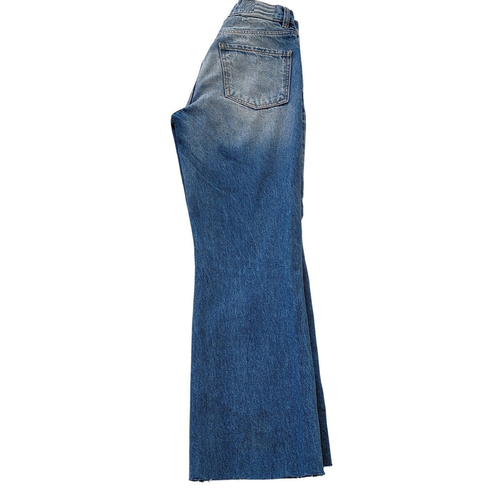 Revice LA High Rise Straight Leg Jeans 90s Rigid Denim Distressed 25x26
