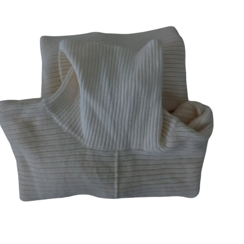 Cyrus Elegant Cream Ribbed Turtleneck Sweater Womens M Soft Knit MSRP 99.00