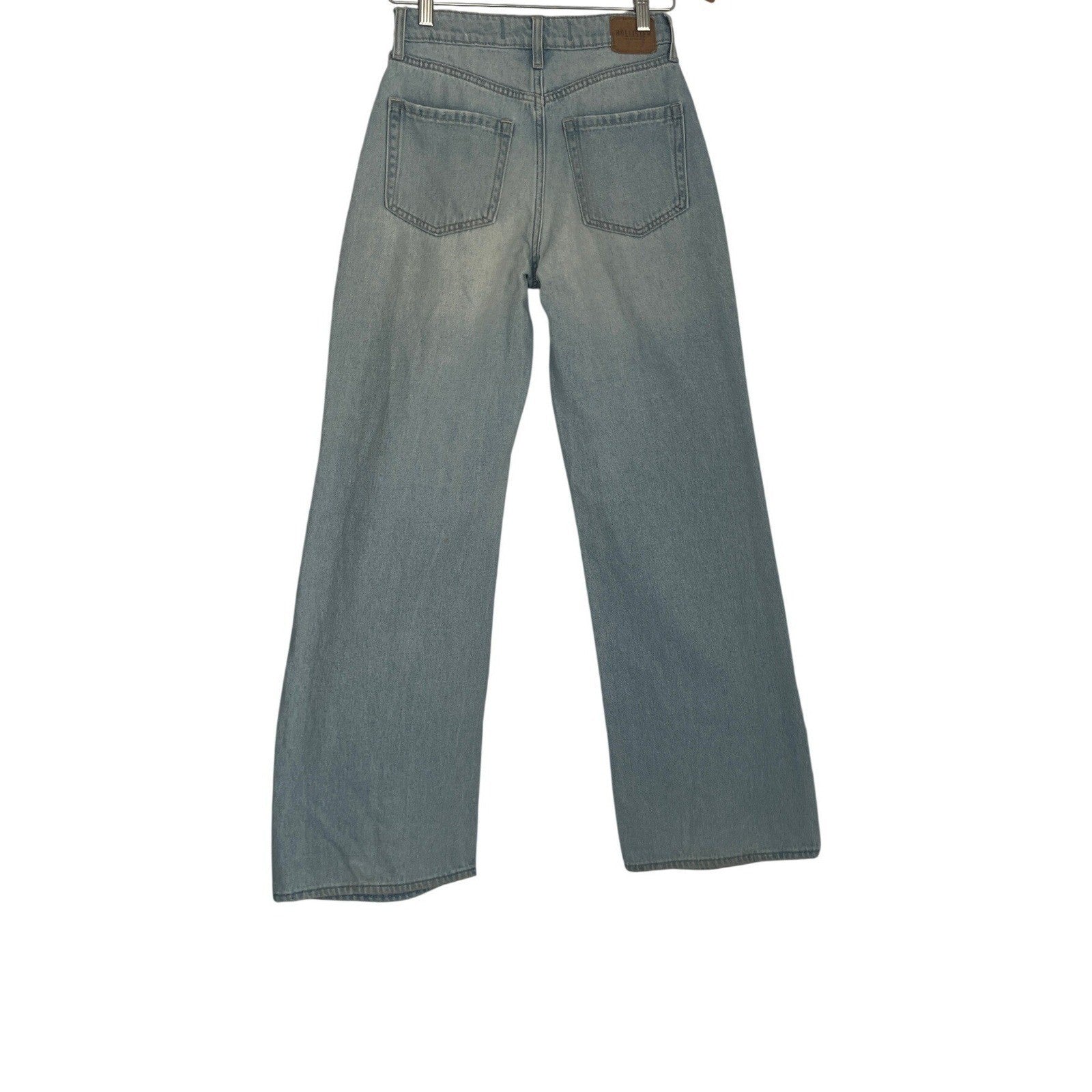 Hollister California Hight Rise Wide Leg Light Wash Jeans -25