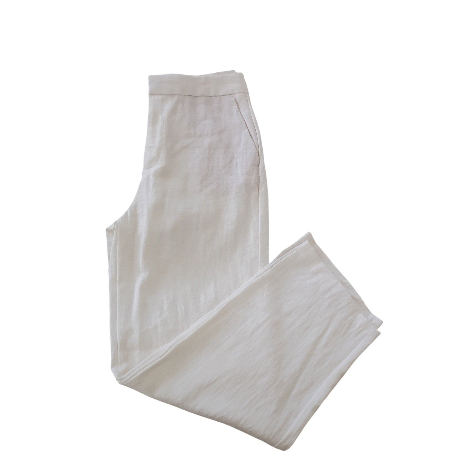 ZARA - NWOT Cream Wide Leg Cropped Pants Women's Size M