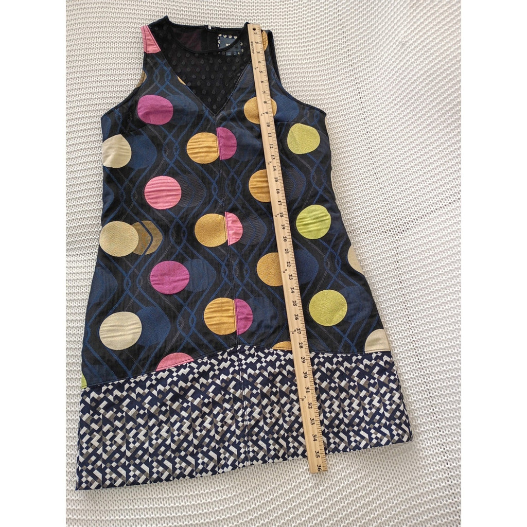 Maeve Anthropologie Vibrant Mod Dot Print Dress Sleeveless A-Line S Retro