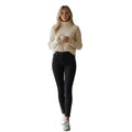 Express Y2K Ivory Ribbed Turtleneck Sweater Wool Angora Pointelle Coquette XS
