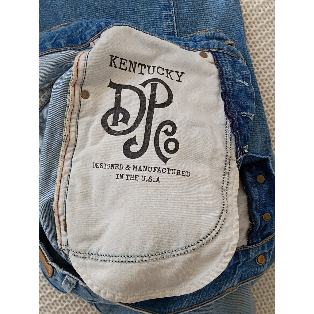 VTG Deep Pocket Jean Co USA Kentucky Straight Leg Jeans Light Wash Button Fly 29