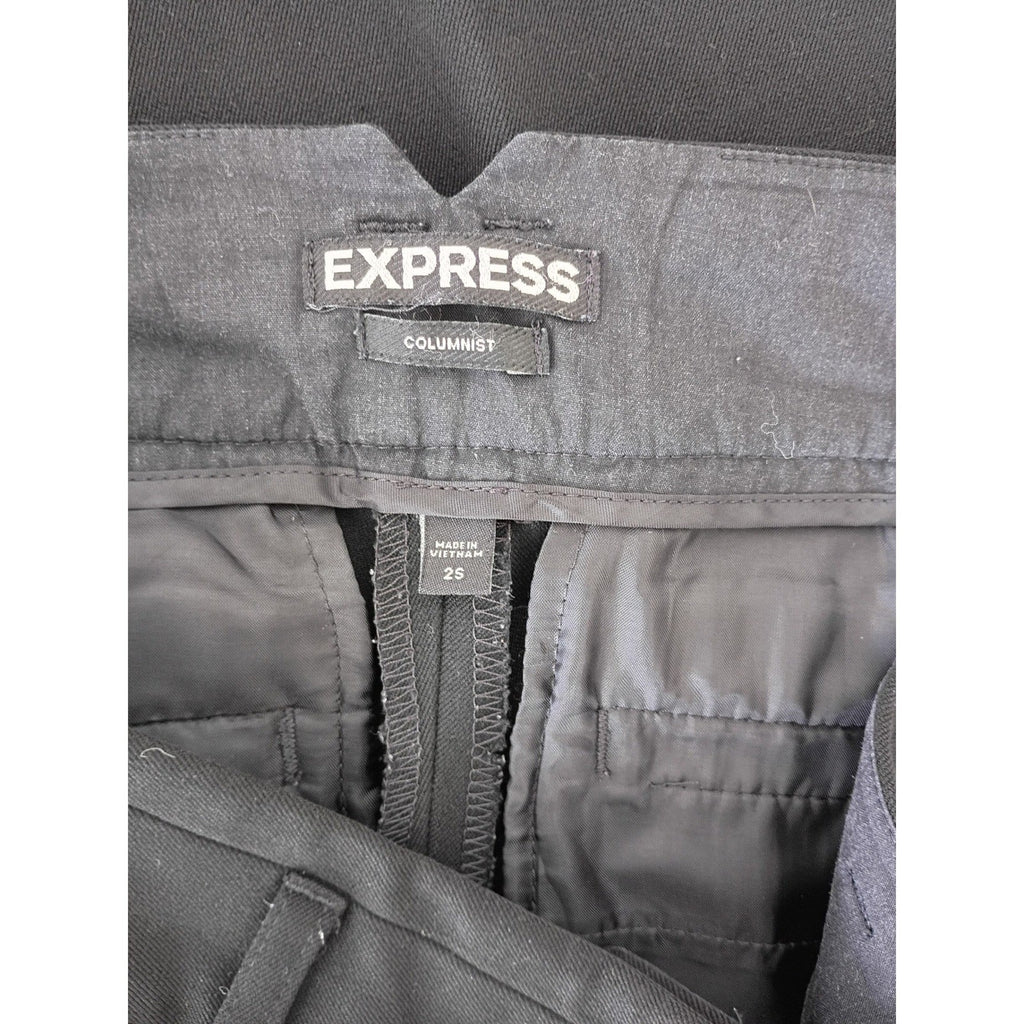 EXPRESS Columnist Elegant Bootcut Dress Pants Black Womens 2S 27x30 Work