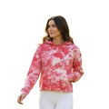 Spiritual Gangster Pink White Tie Dye Hoodie L Large Cotton Cropped Yoga Workout