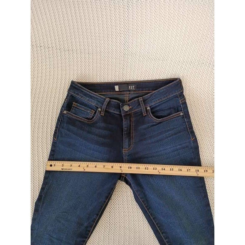 KUT from the Kloth Donna High Rise Skinny Jeans Dark Wash Fits 27-28x26 NWOT