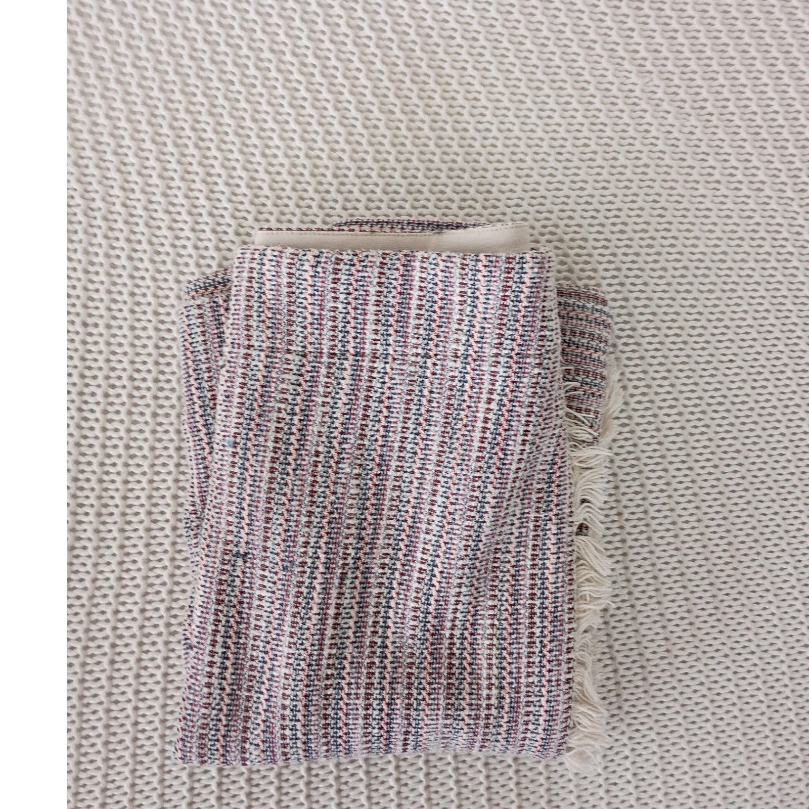 Maeve Anthropologie Cotton Tweed Fringe Trim A-Line Mini Skirt Multi Color Sz 10