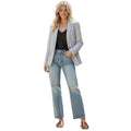 Gap NWOT Navy White 100% Cotton Seersucker Striped Blazer Jacket Coastal 14