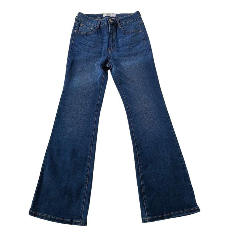 Nine Planet High Rise Bootcut Flare Jeans Dark Wash Stretch 29x28