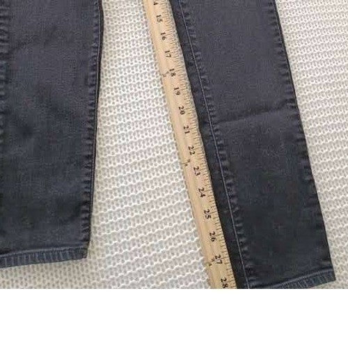 Levis 721 High Rise Skinny Jeans 31x30 Charcoal Black Faded Denim Pants