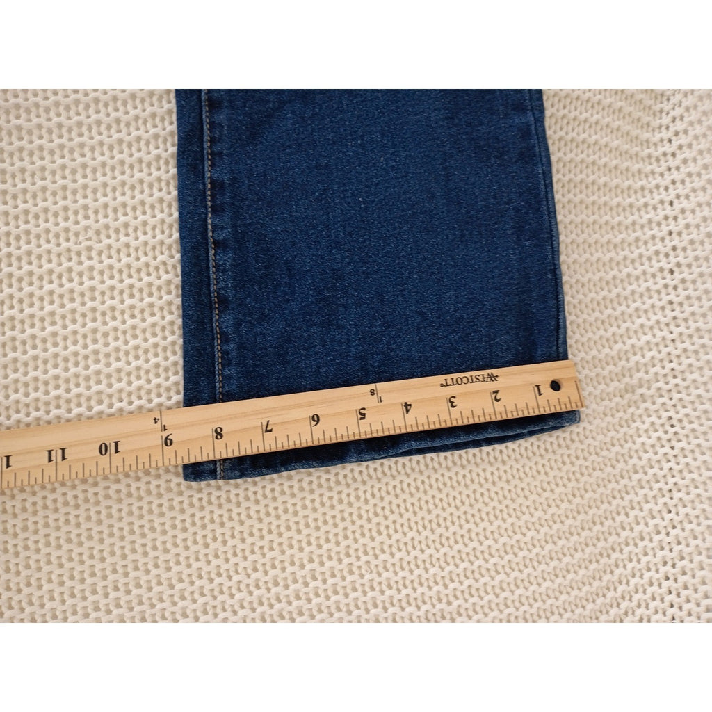 Nine Planet High Rise Bootcut Flare Jeans Dark Wash Stretch 29x28