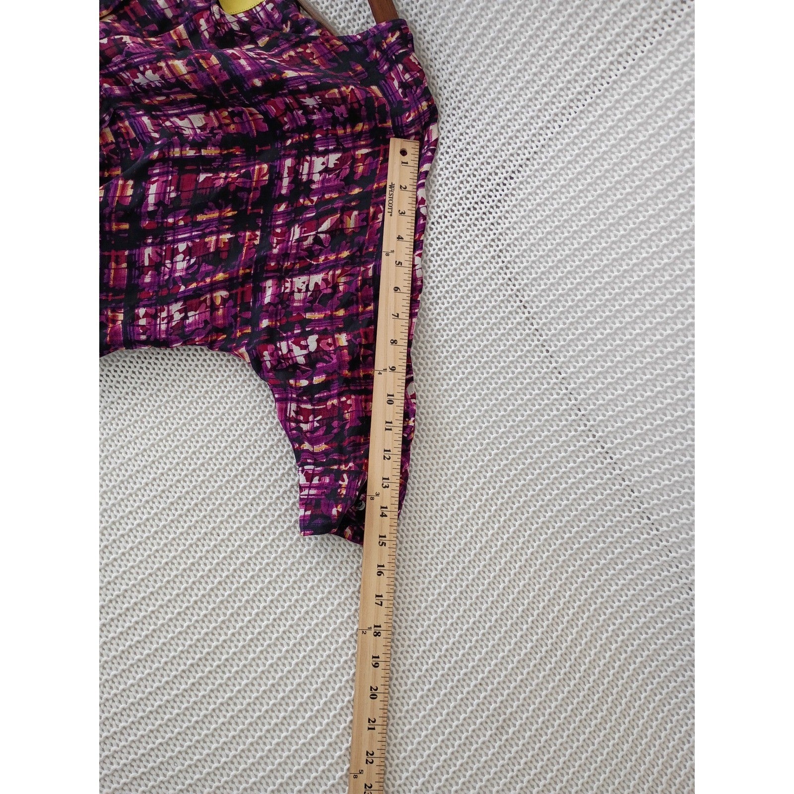 Maeve Anthropologie Purple Abstract Plaid Dolman Sleeve Dress S/M Boho Artsy