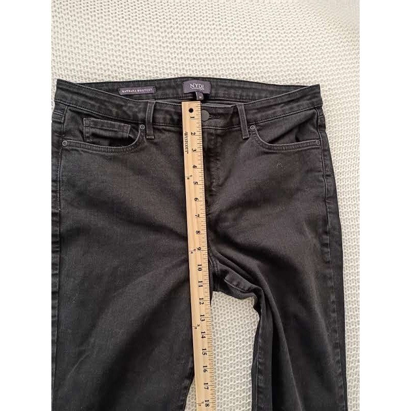 NYDJ Barbara Bootcut Jeans Black Lift Tuck Womens 14