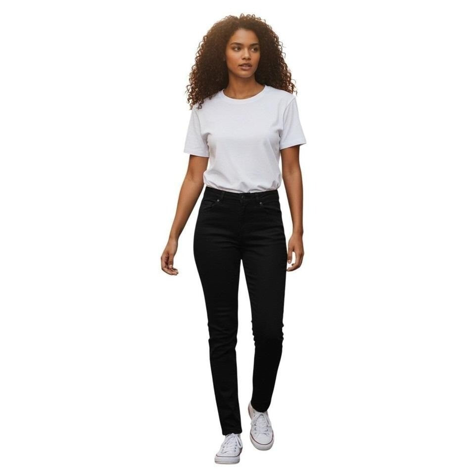 Uniqlo Jeans Womens Black Skinny Tapered High Rise Ultra Stretch Pants 26
