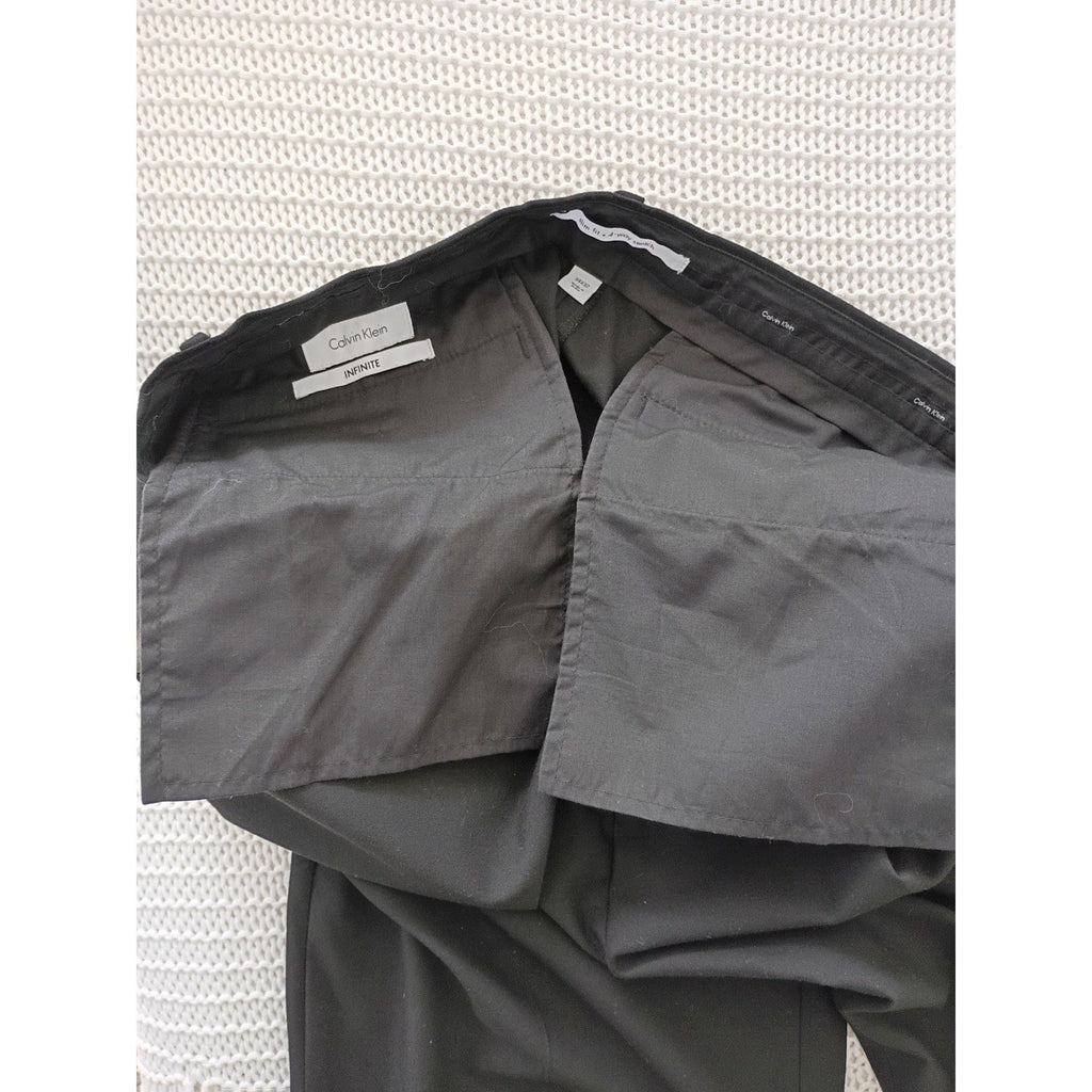 Calvin Klein Infinite Slim Fit Dress Pants Men's 34x32 Black 4-Way Stretch NWOT