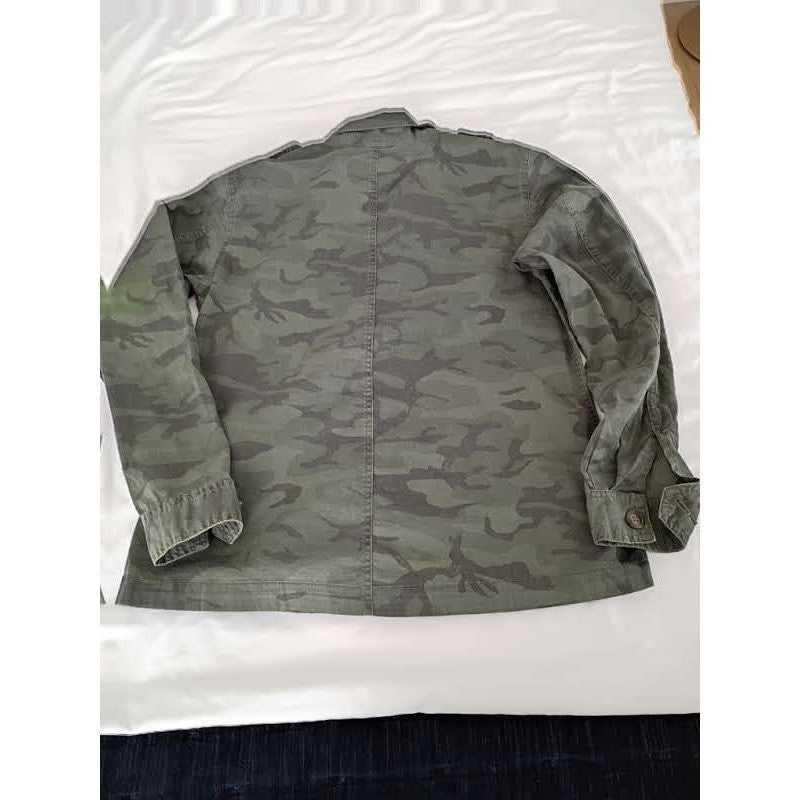 Supplies Camouflage Utility Jacket Military Camo Field Coat Cotton Small P2P 20"