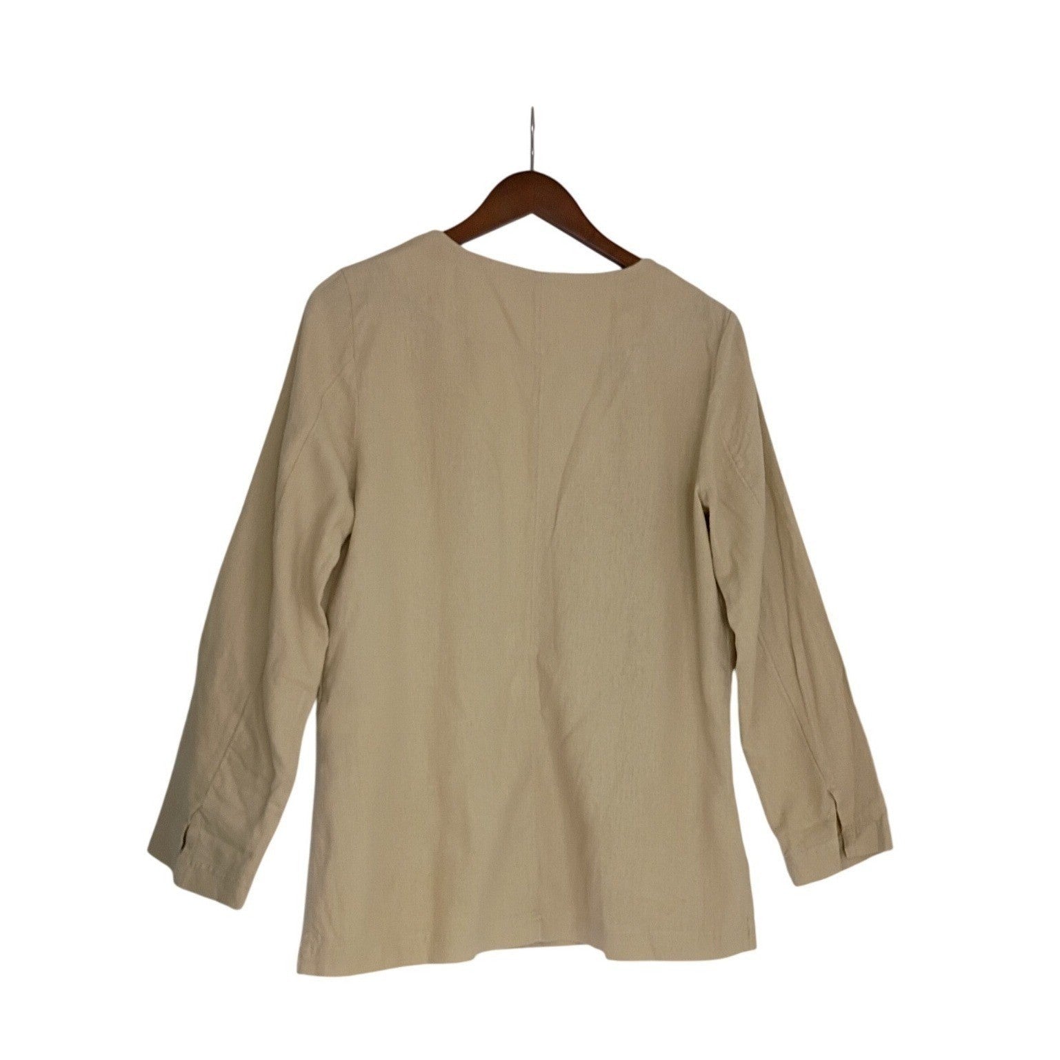 Melrose and Market Tan Linen Blend Blazer Coastal Chic Fits S/M Lagenlook
