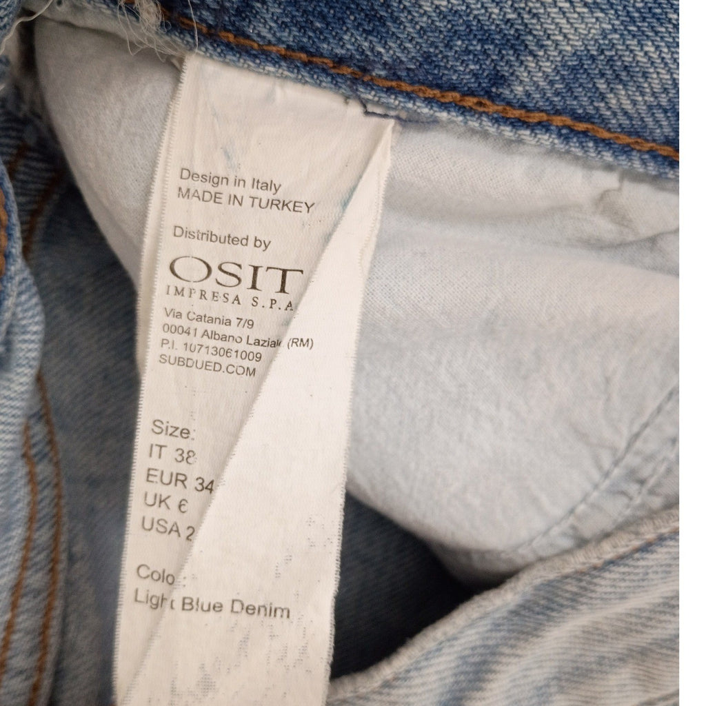 Subdued Light Blue Straight Leg Jeans High Rise Denim Size 2 W 26 x 32