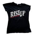 Rise Up Graphic T Shirt Black 100% Cotton Statement Tee Softstyle