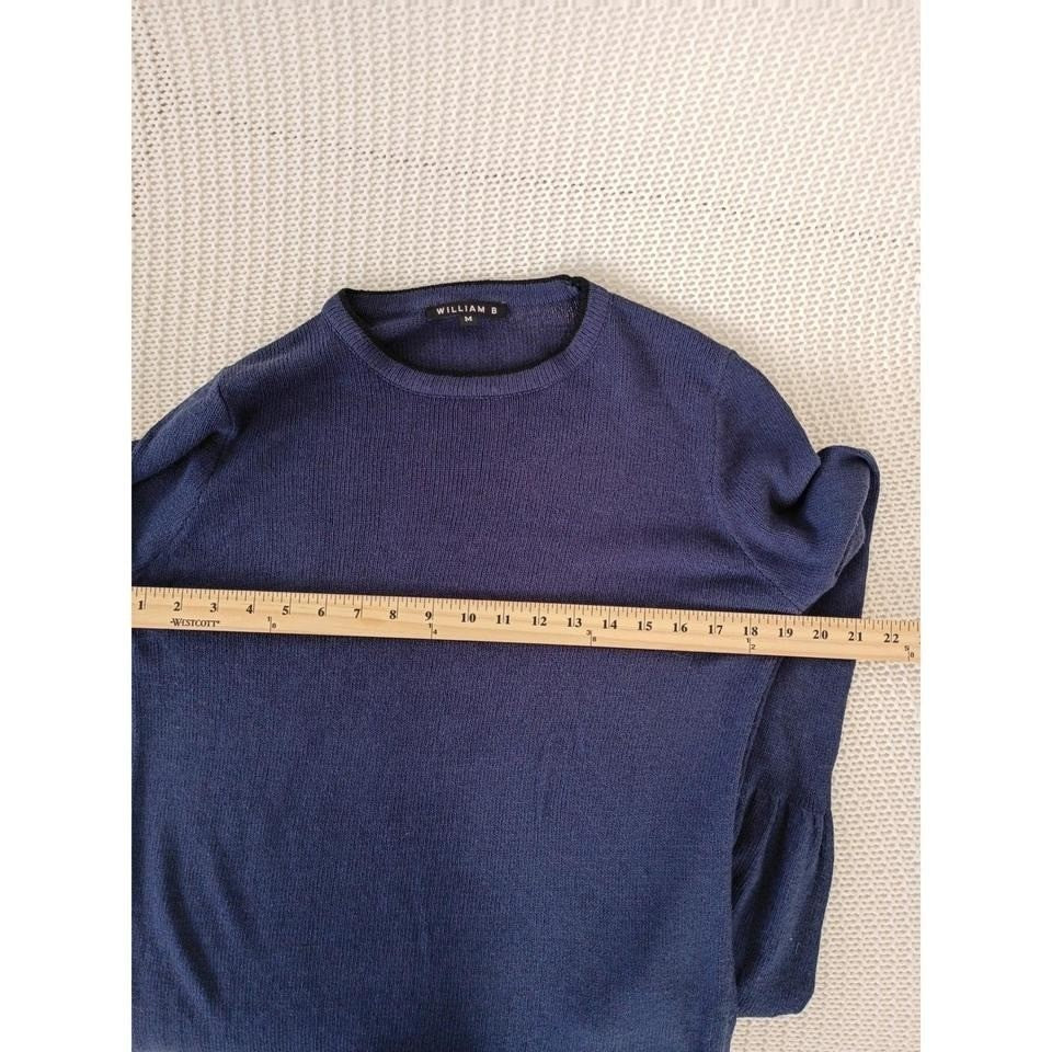 William B Bell Sleeve Knit Sweater Navy Blue Boho Flowy Pullover Womens M