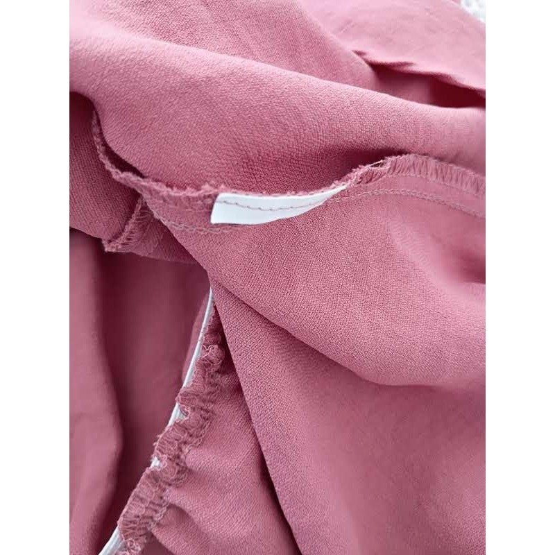 Zara Dusty Rose Pink Peplum Wrap Top Belted V-Neck Sleeveless Fits S Small 2 4