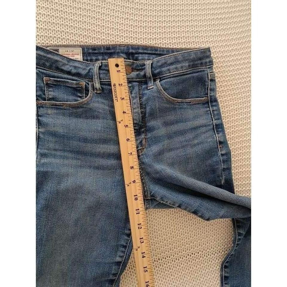 Gap Universal Legging High Rise Skinny Jeans Medium Wash Distressed 28 6R