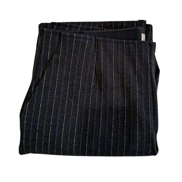 GAP Ponte Crop Flare Pants Black White Pinstripe Size 10