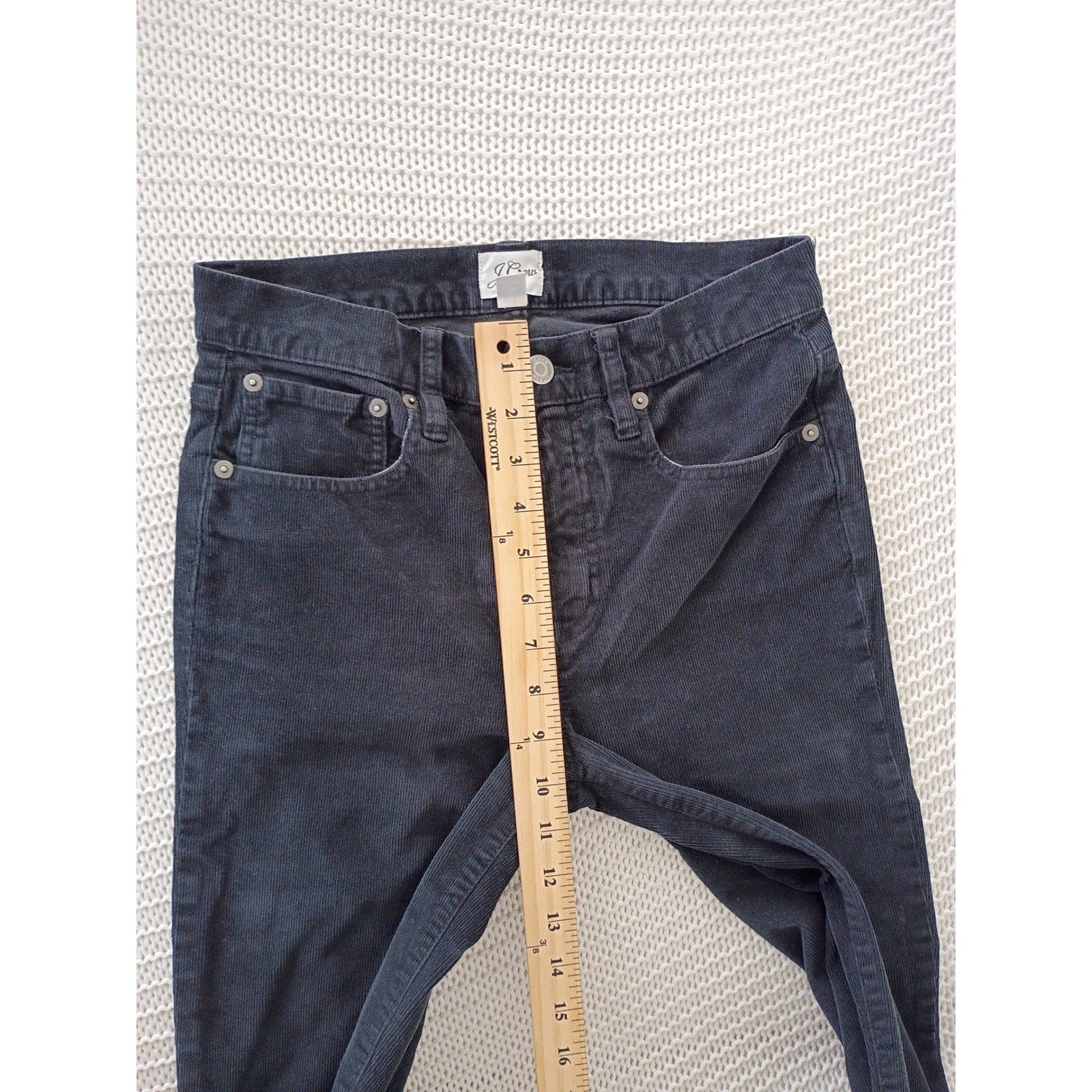J.Crew Re-Imagined Navy Corduroy Slim Straight Pants 26Tx30 Tall Girl Fit NWOT