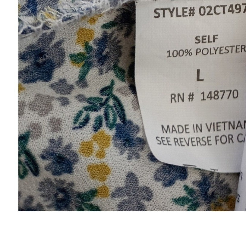 Sienna Sky Floral Print Puff Sleeve Cropped Top Fits S Cottagecore Boho