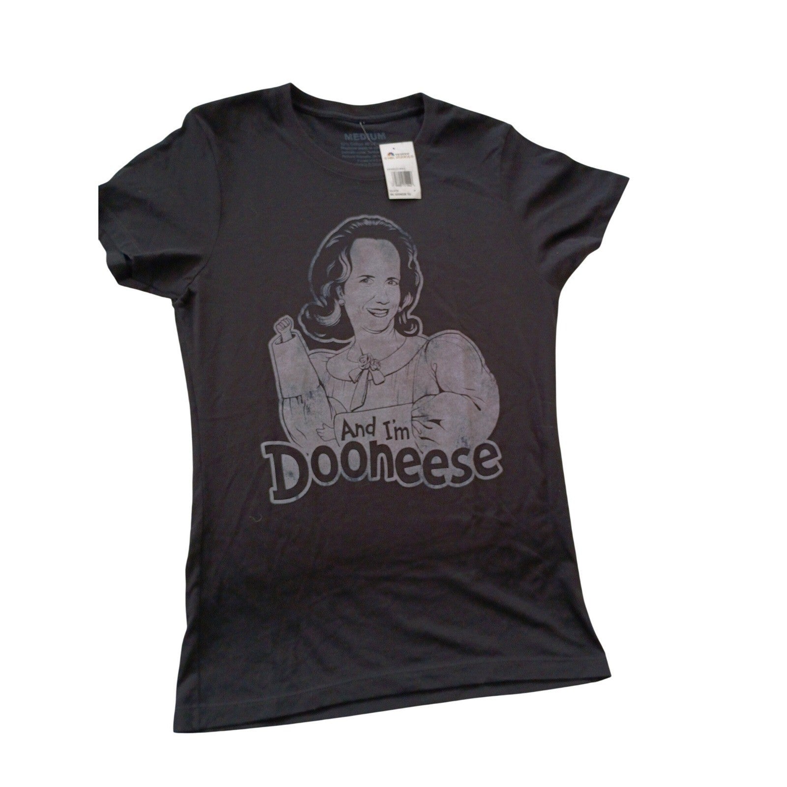 SNL Dooneese Kristen Wiig NBC Studios Graphic Tee Black 100% Cotton NWT Size M