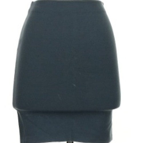 Aritzia Sunday Best Teal Tulip Hem Mini Skirt S W27 NWOT Preppy Chic