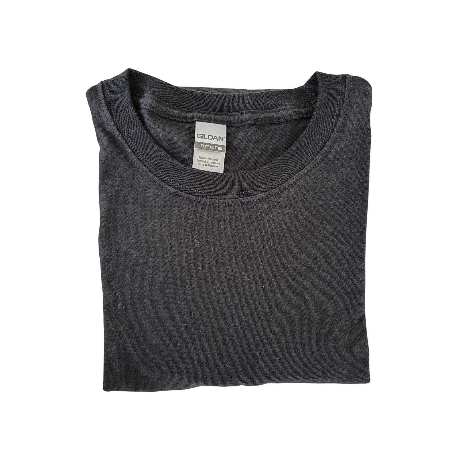Gildan Heavy Cotton Long Sleeve T Shirt Charcoal Grey Size S Basic Casual Top