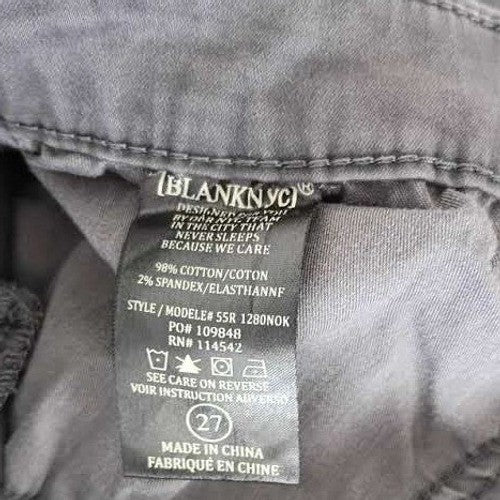 BLANKNYC Grey Cargo Pants Skinny Utility Biker Streetwear 27x28