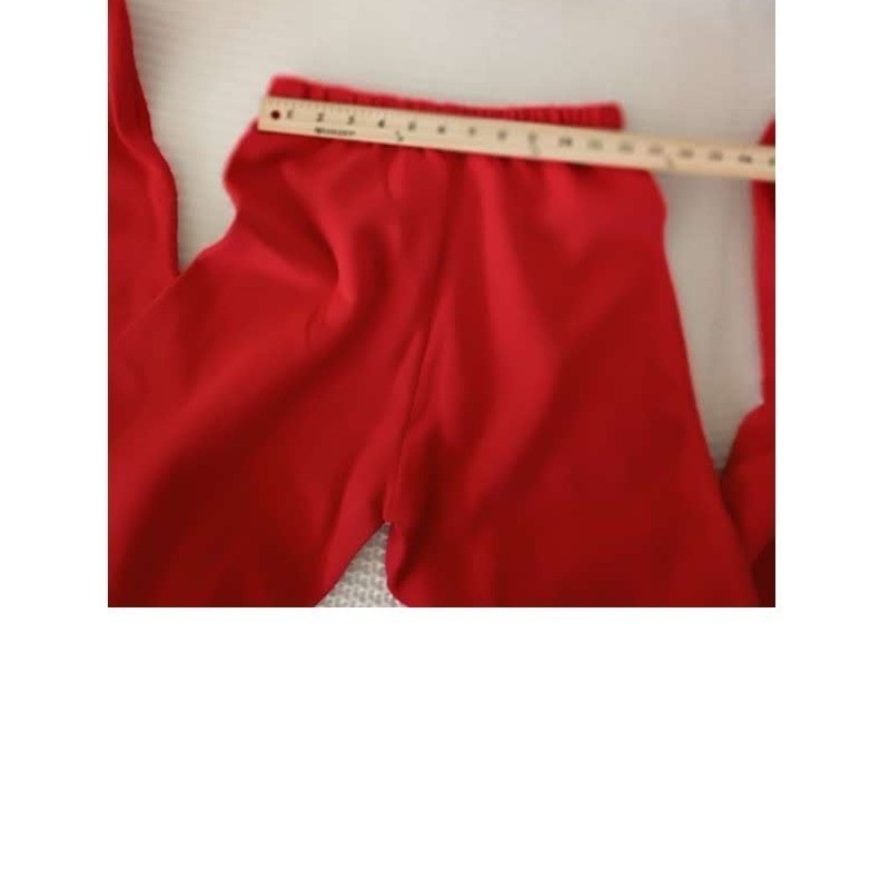 YR SIGNATURE Red Sweatpants Logo Print Elastic Waist Casual Bottoms SMALL