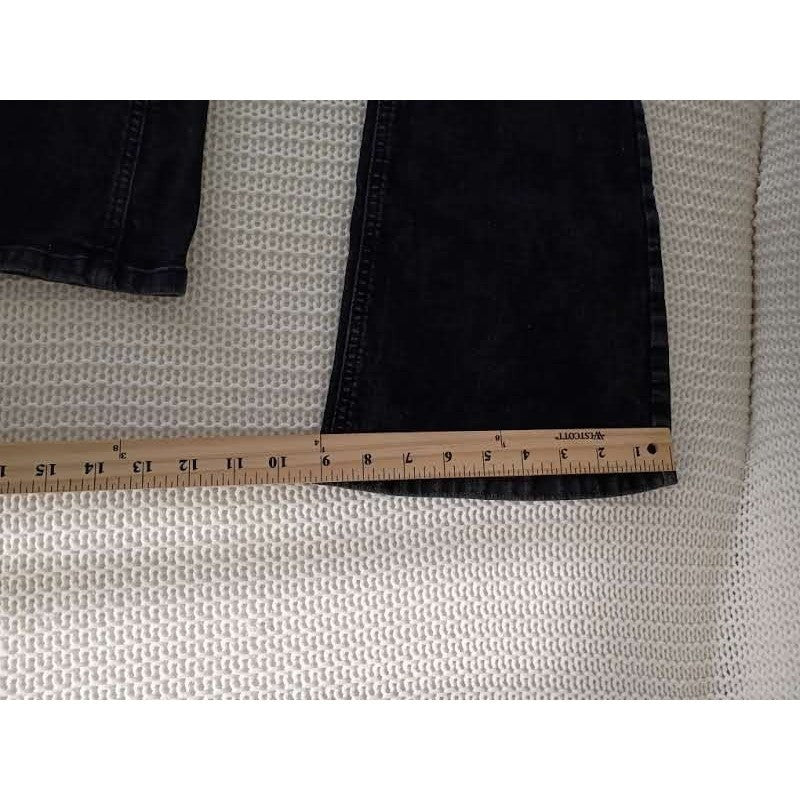 Topshop Jamie Bootcut Jeans Washed Black High Rise Denim 26x30 NWOT