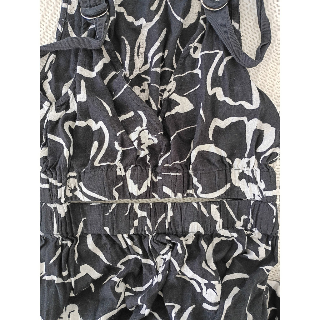 ASOS DESIGN Tall Black White Floral Cutout Maxi Dress Fits S Slveless Summer