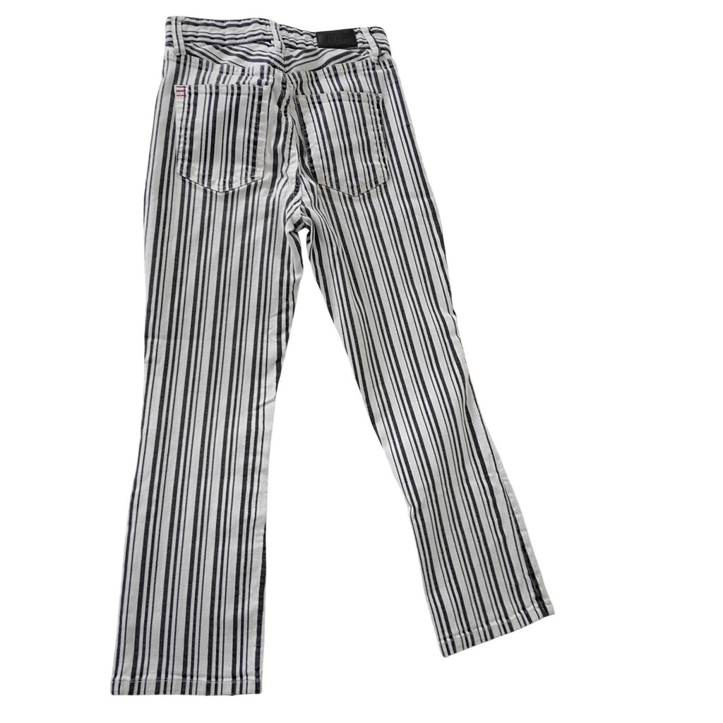 Urban Outfitters BDG Coastal Striped High Rise Straight Cropped Jeans 24