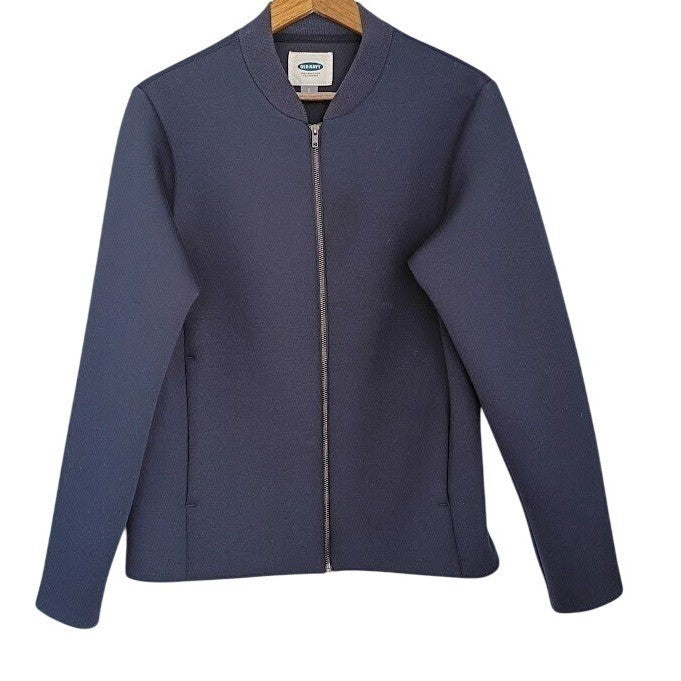 Old Navy Navy Blue Bomber Jacket Full Zip Lightweight Casual Everyday S