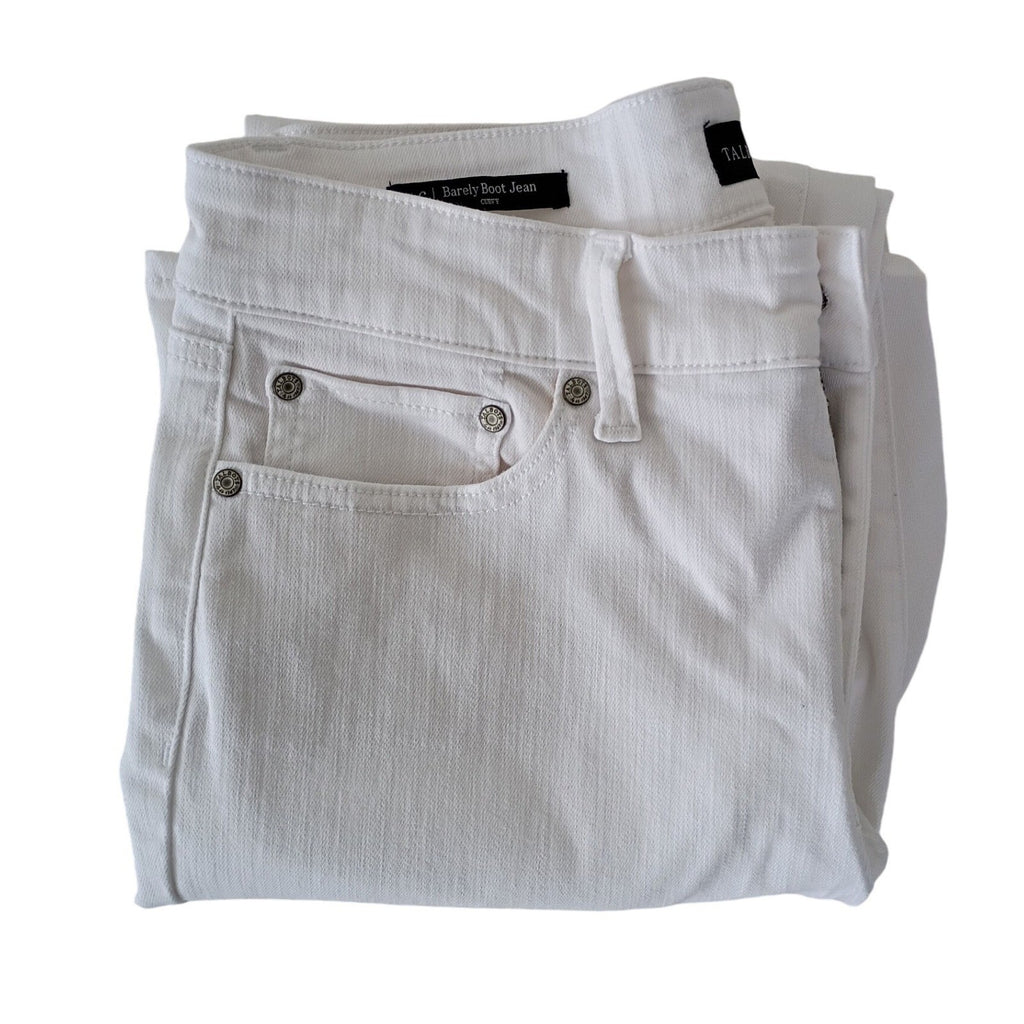Talbots Womens -NWOT - Size 6 28x30 Curvy Barely Bootcut Jean White Denim Pants